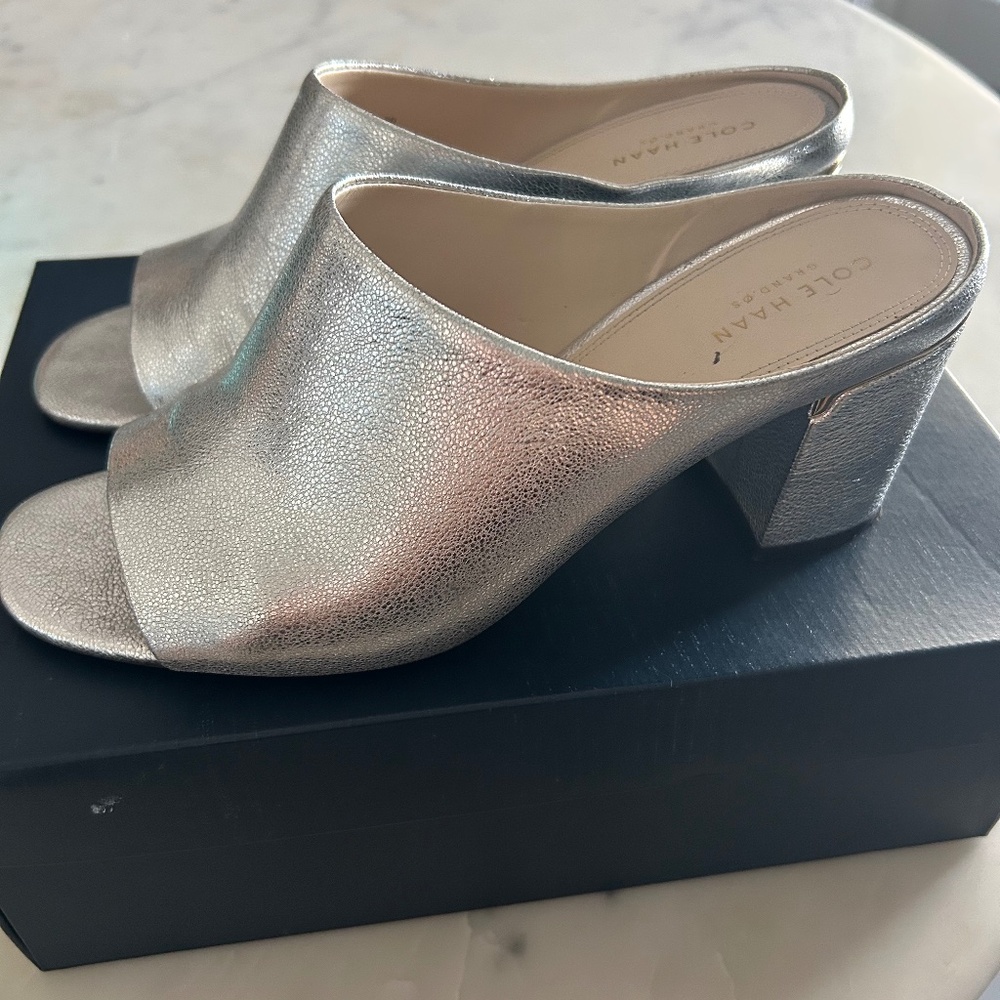 Cole Haan Large Open Toe Mules, 9